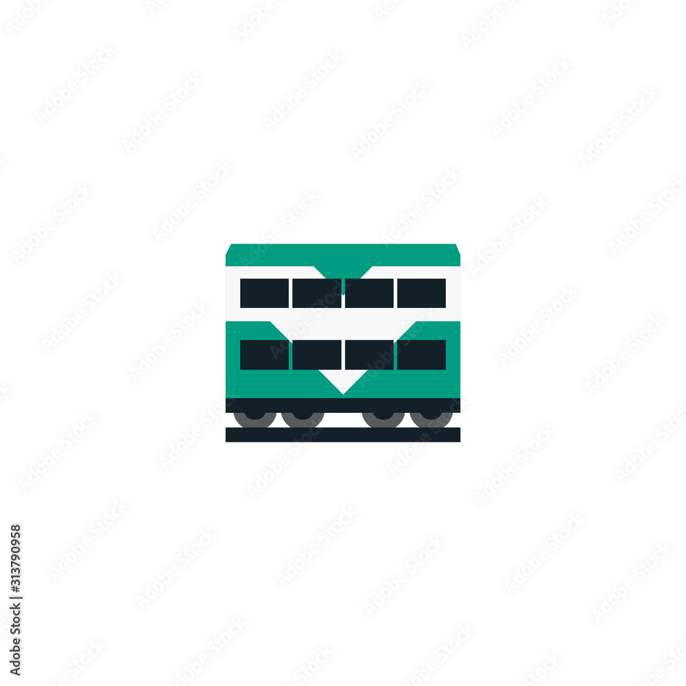 Tram Car Flat Vector Icon. Isolated Tramway, City Transport Emoji Illustration Tram Car Flat Vector Icon. Isolated Tramway, City Transport Emoji Illustration