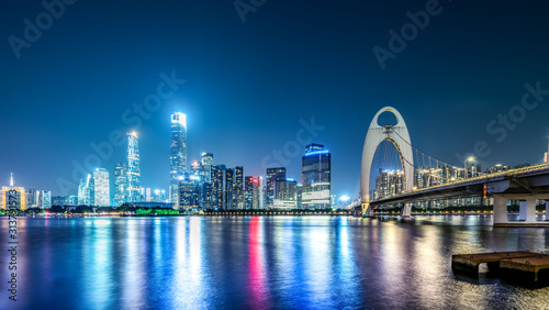 Guangzhou City Skyline and Architecture Landscape at Night © 昊 周