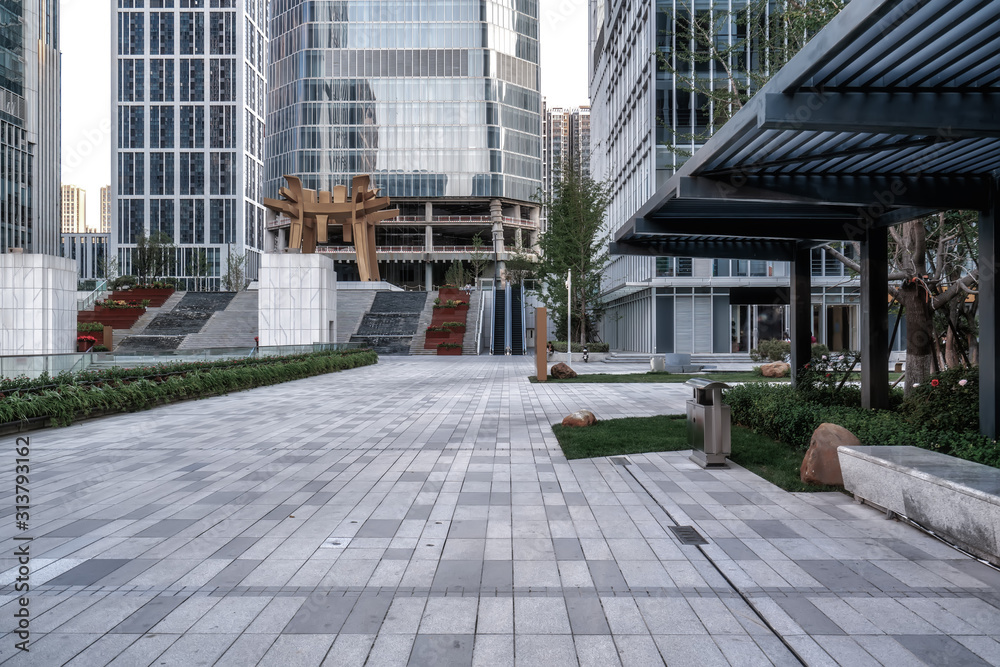 Modern Architecture Office Building in Jinan Financial District Modern Architecture Office Building in Jinan Financial District