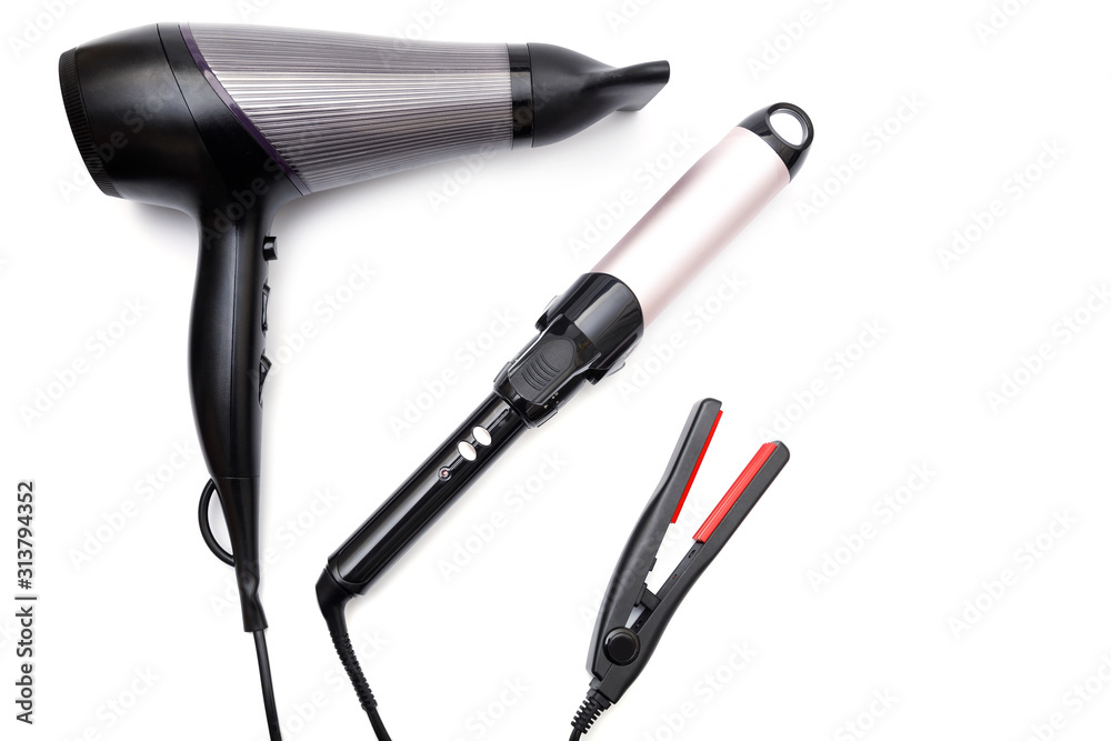 Different electronic tools for hair styling Different electronic tools for hair styling