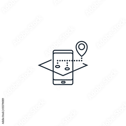 AR Navigation creative icon. From Augmented Reality icons collection. Isolated AR Navigation sign on white background