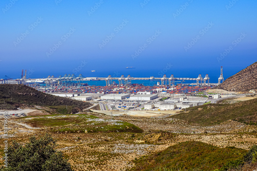 Port of Tanger Med, Morocco, the largest port in Africa