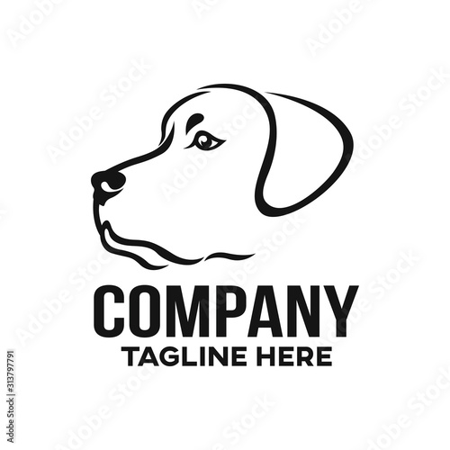 Modern Labrador dog logo. Vector illustration.