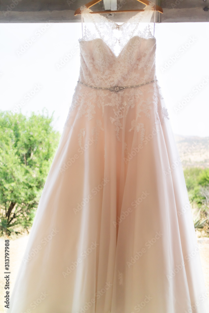 A bride's wedding dress A bride's wedding dress