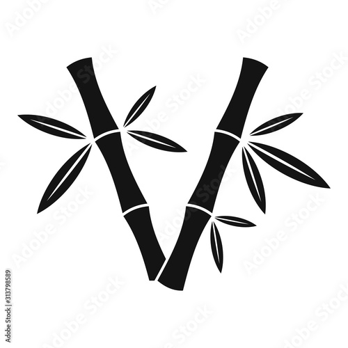 Art bamboo icon. Simple illustration of art bamboo vector icon for web design isolated on white background