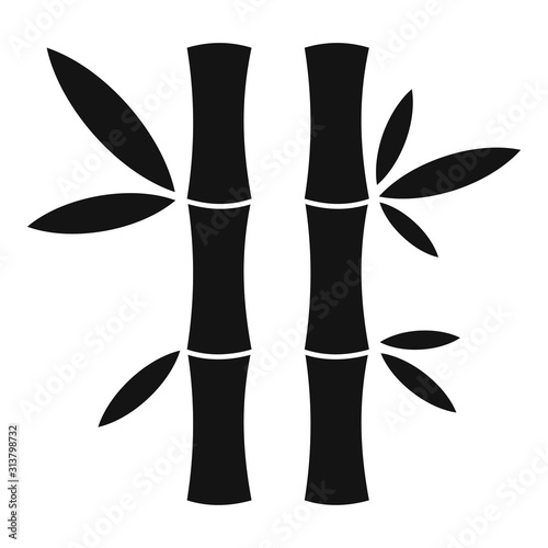 Zen bamboo icon. Simple illustration of zen bamboo vector icon for web design isolated on white background