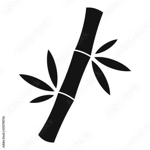 Forest bamboo icon. Simple illustration of forest bamboo vector icon for web design isolated on white background © anatolir