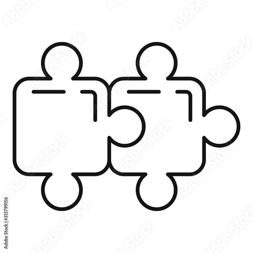 Quest puzzle icon. Outline quest puzzle vector icon for web design isolated on white background