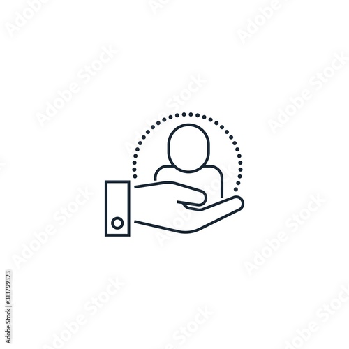 client creative icon. From Business People icons collection. Isolated client sign on white background