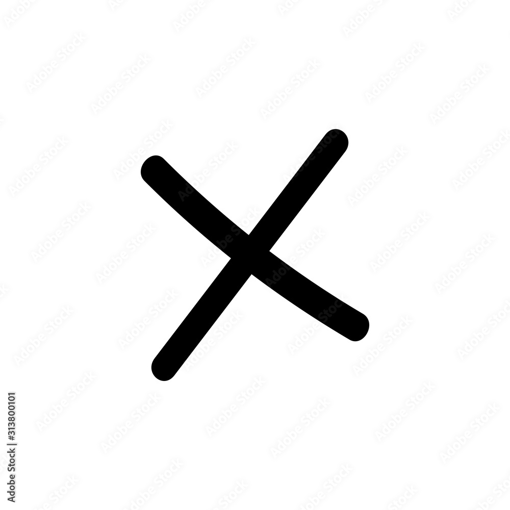 Cross vector hand drawn icon. Stock vector illustration isolated on white background. Cross vector hand drawn icon. Stock vector illustration isolated on white background.