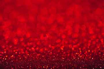 Valentine's day red background Hearts shape bokeh.