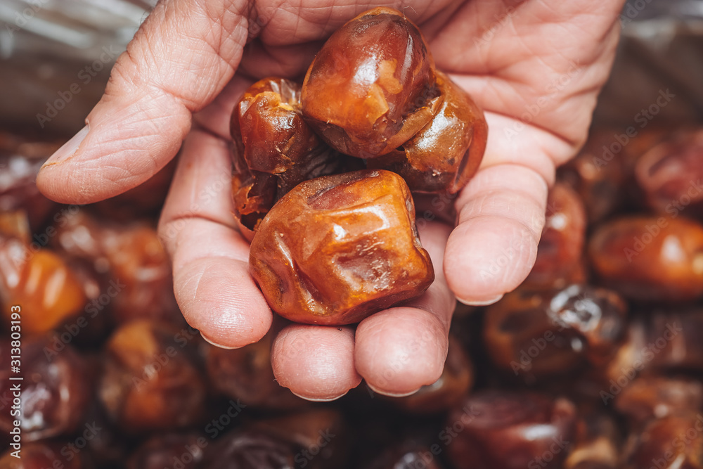 Delicious fresh and sweet Sukkari dates from Saudi Arabia