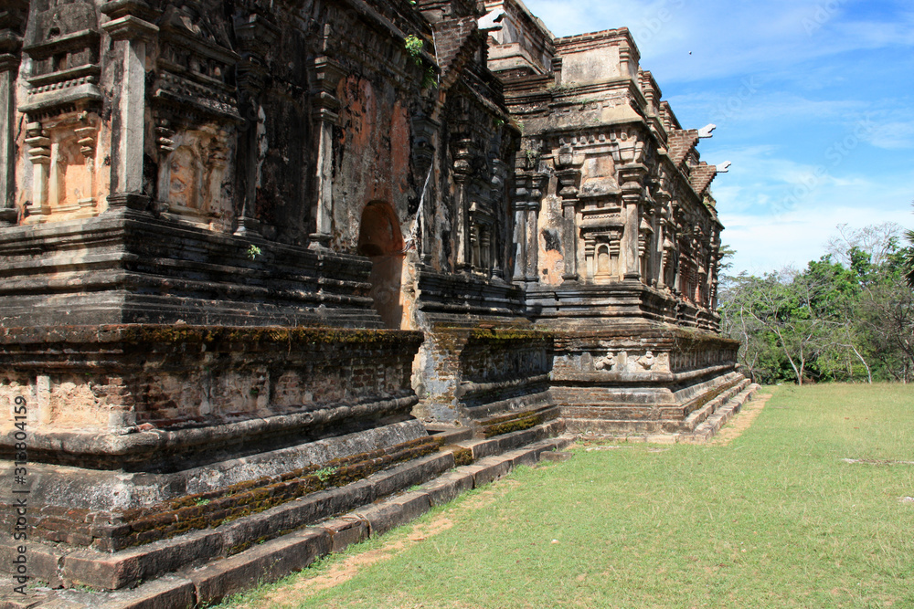 Beautiful reliefs on a temple in the royal ancient city of Polonnaruwa in Sri Lanka Beautiful reliefs on a temple in the royal ancient city of Polonnaruwa in Sri Lanka