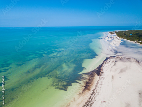 Beaches of Holbox Mexico Aerial Mosquito Point