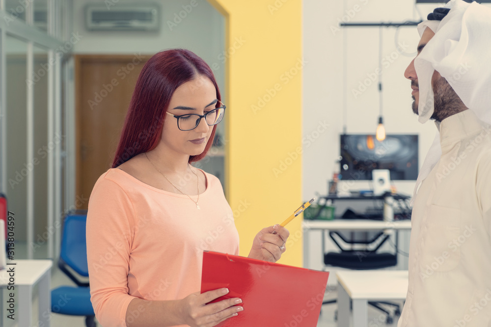 Arab business people in a meeting