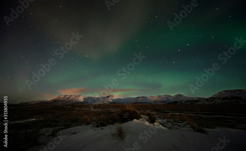 Northern Lights, Area of Thingvellir, Iceland, Europe.