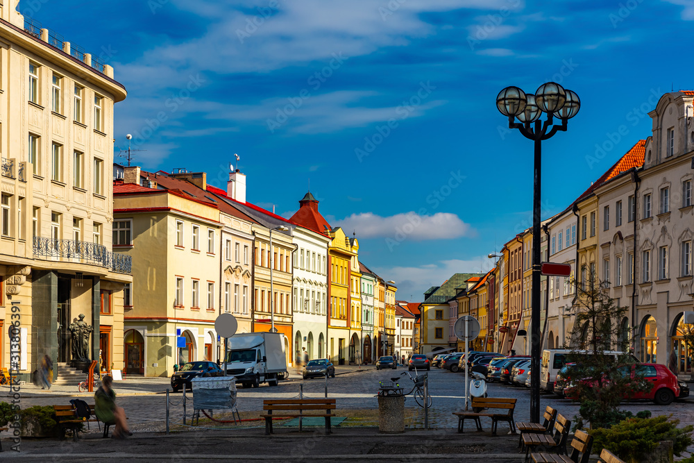 Street of Czech city of Hradec Kralove