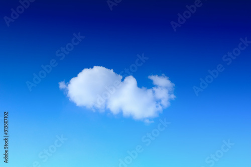 white cloud in the blue sky  for background