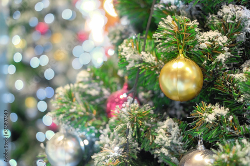 holiday background,beautiful decorated christmas tree