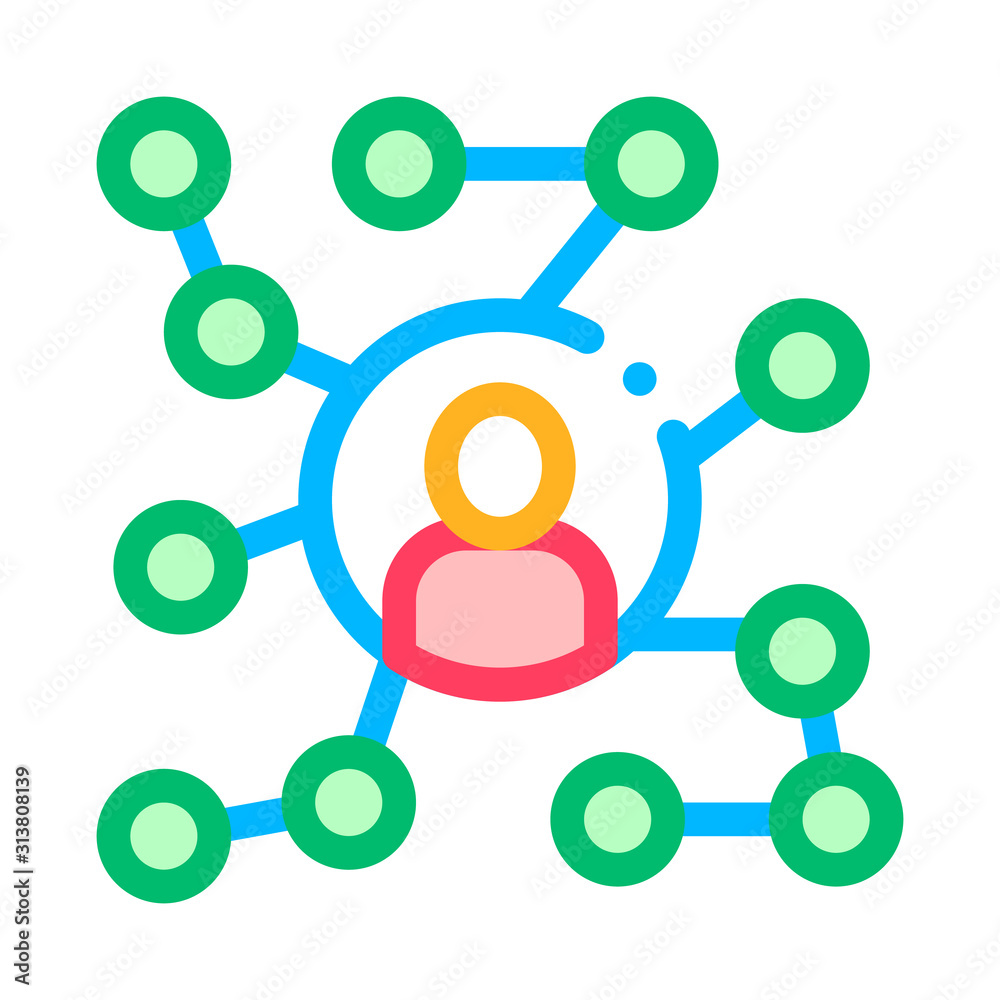 Business Networking And Man Silhouette Vector Icon Thin Line. Hunting Business People And Recruitment Candidate, Team Work And Partnership Illustration Business Networking And Man Silhouette Vector Icon Thin Line. Hunting Business People And Recruitment Candidate, Team Work And Partnership Illustration