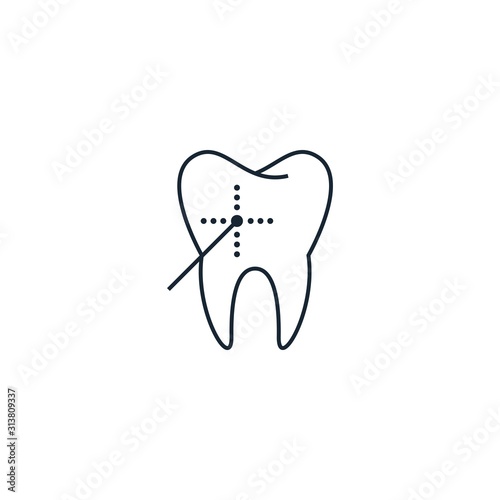 Laser whitening creative icon. From Dental icons collection. Isolated Laser whitening sign on white background