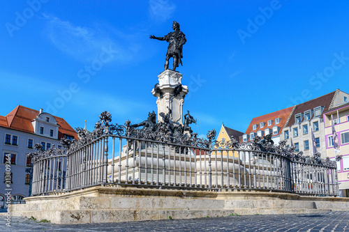 Augustusbrunnen auf dem Augsburger Rathausplatz