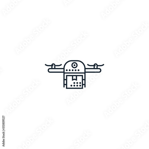 drone shipping creative icon. From Delivery icons collection. Isolated drone shipping sign on white background