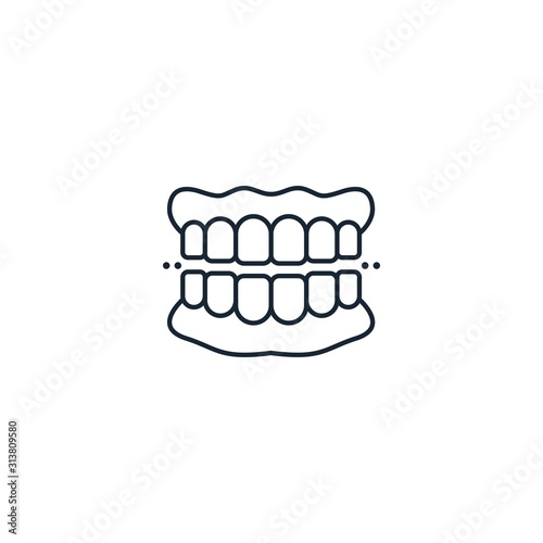 denture creative icon. From Dental icons collection. Isolated denture sign on white background