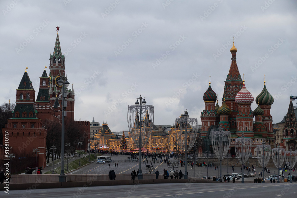 The Kremlin and Red Square in the evening
