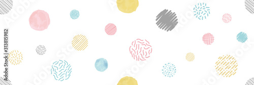 Cute geometric background. Seamless pattern.Vector. かわいい幾何学パターン
