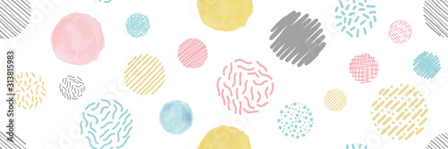 Cute geometric background. Seamless pattern.Vector. かわいい幾何学パターン