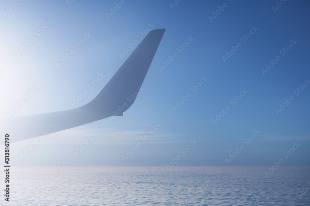 View from a flight to a aircraft with sky as a background. View from a flight to a aircraft with sky as a background.