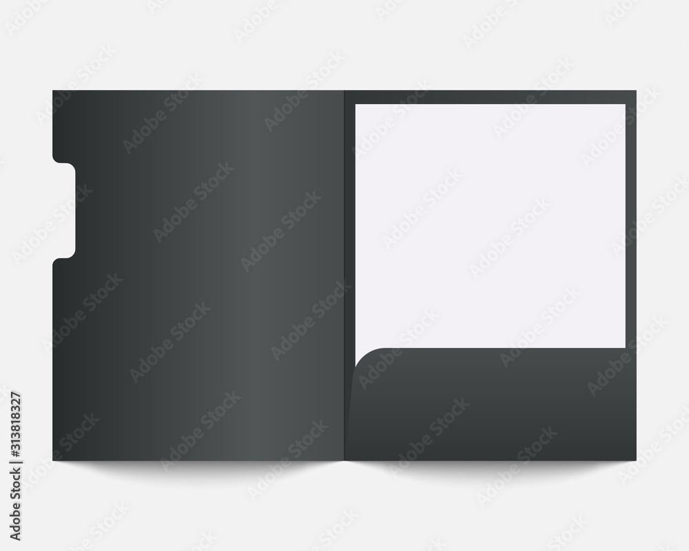 Blank paper folder mockup. Folder mockup template. Vector template for business and branding identity. Blank paper folder mockup. Folder mockup template. Vector template for business and branding identity.