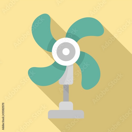 Fresh air fan icon. Flat illustration of fresh air fan vector icon for web design