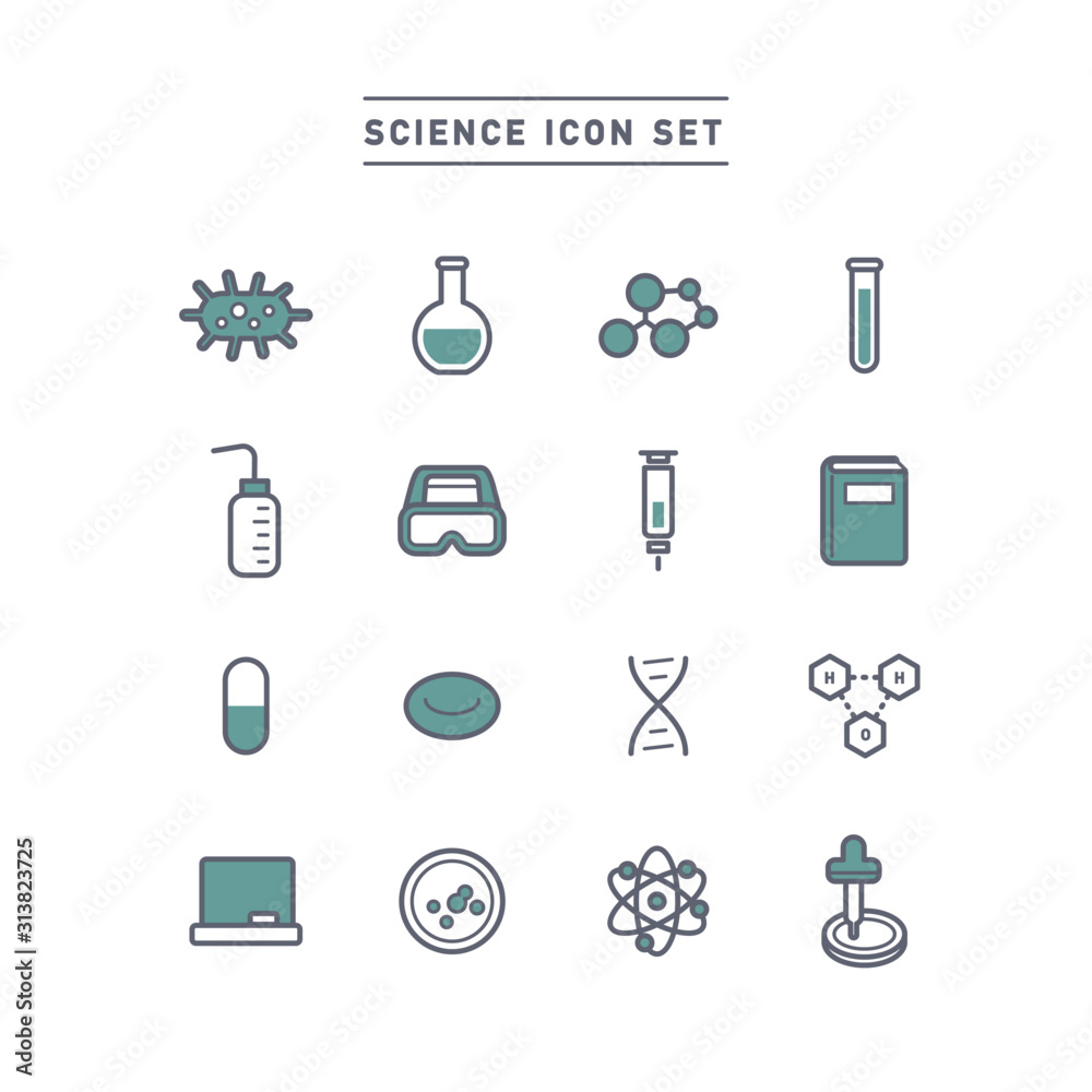 SCIENCE ICON SET SCIENCE ICON SET