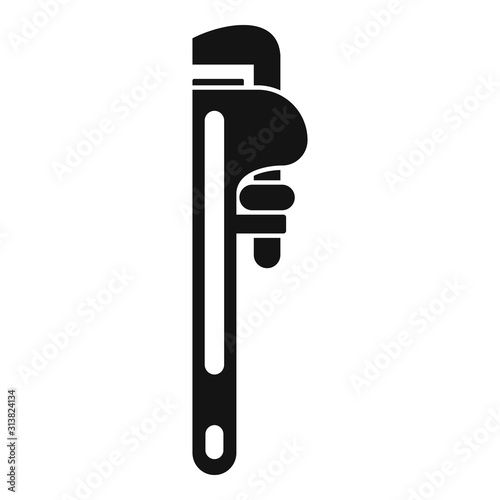 Industrial wrench icon. Simple illustration of industrial wrench vector icon for web design isolated on white background