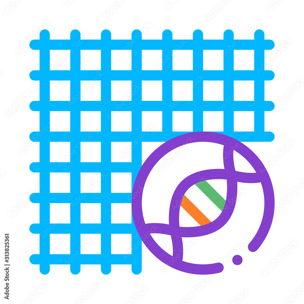 Medical Surgical Mesh Biomaterial Vector Icon Thin Line. Biology And Science Flasks, Bioengineering, Dna And Medicine Biomaterial Concept Linear Pictogram. Contour Illustration