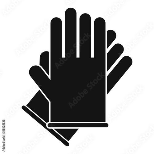Hair dye gloves icon. Simple illustration of hair dye gloves vector icon for web design isolated on white background
