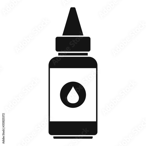 Hair dye bottle icon. Simple illustration of hair dye bottle vector icon for web design isolated on white background