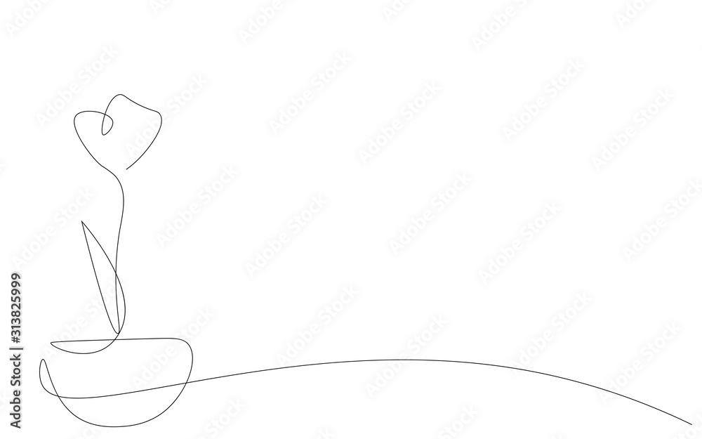 Flower in pot vector illustration Flower in pot vector illustration
