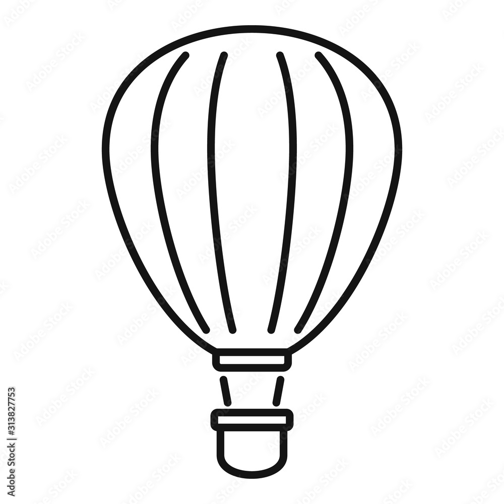 Activity air balloon icon. Outline activity air balloon vector icon for web design isolated on white background Activity air balloon icon. Outline activity air balloon vector icon for web design isolated on white background
