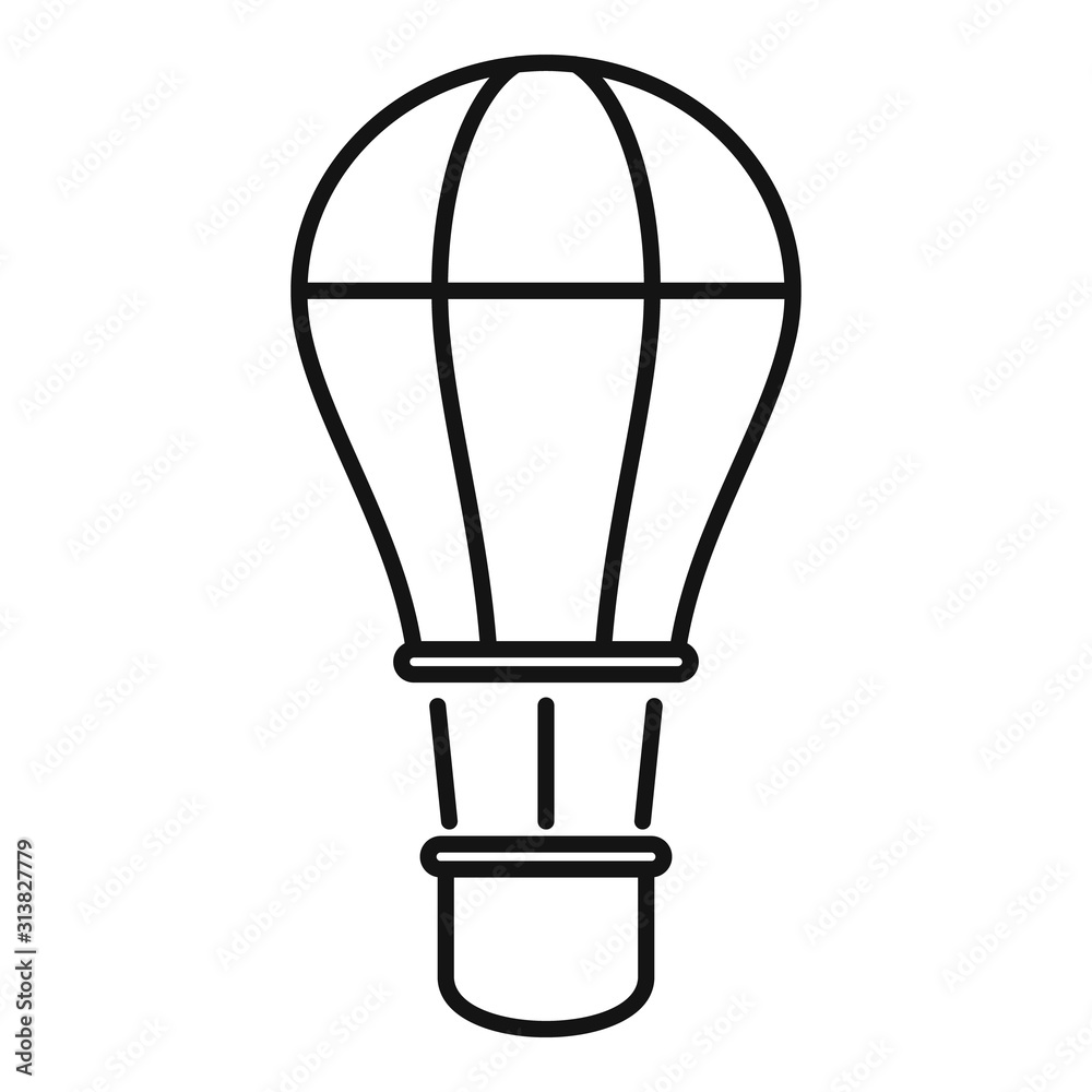Fly air balloon icon. Outline fly air balloon vector icon for web design isolated on white background Fly air balloon icon. Outline fly air balloon vector icon for web design isolated on white background
