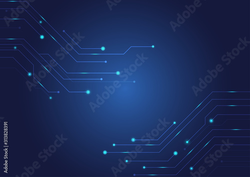 Abstract background with High-tech technology texture circuit board texture. Electronic motherboard illustration. Vector illustration.