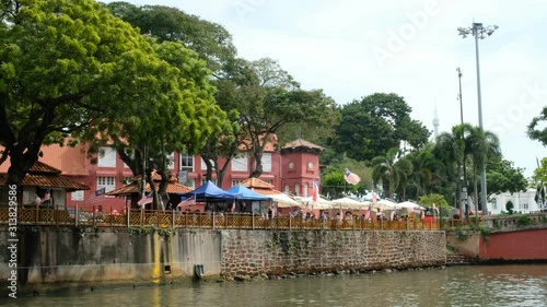 Street art on buildings along the Melaka river. Malacca, dubbed Historic State historical city centre has been listed as UNESCO World Heritage Site since 7 /8/ 2008.
