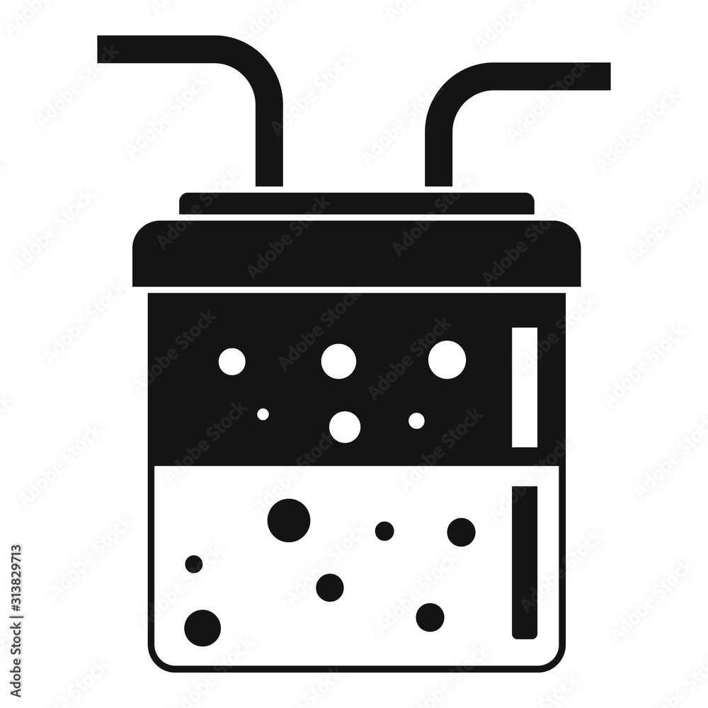 Boiling pipe flask icon. Simple illustration of boiling pipe flask vector icon for web design isolated on white background Boiling pipe flask icon. Simple illustration of boiling pipe flask vector icon for web design isolated on white background
