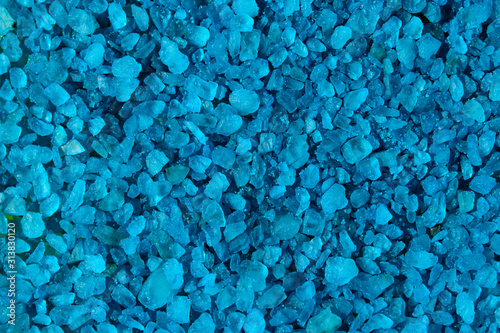 Abstract texture background. Blue sea salt texture. Colorful background.