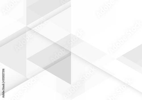 Abstract white and grey geometric background.