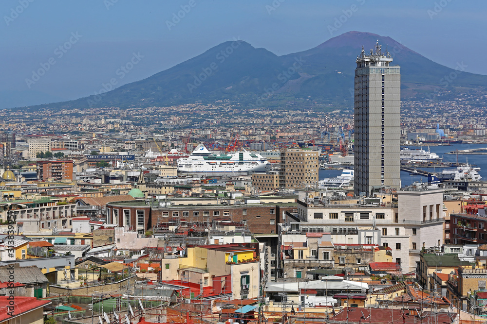 Naples City and Vesuvius Italy