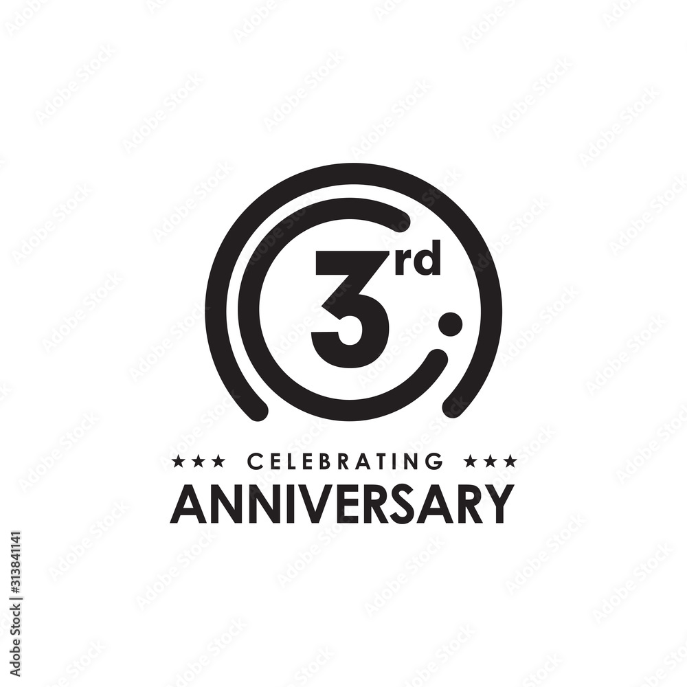 4th year anniversary emblem logo design template 4th year anniversary emblem logo design template