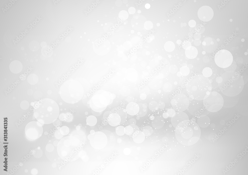 White Bokeh abstract background, celebration seasonal holiday vector illustration White Bokeh abstract background, celebration seasonal holiday vector illustration